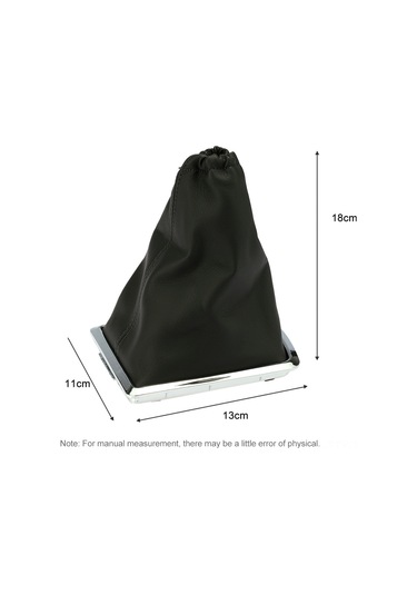 Dianziye Ford Focus 2005-2012 İçin Kauçuk Ve Deri Vites Koruma Kılıfı - Siyah Siyah