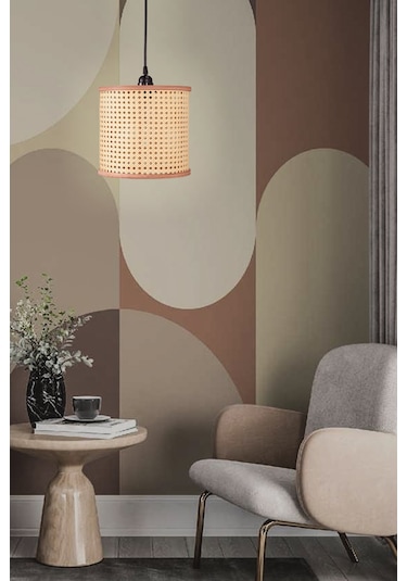 İstanbul Serisi Riva Hazeran Ahşap Avize Sarkıt 22cm Ahşap