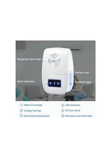 Lemestar Ses Dalgalı 6'lı Haşere Kovucu - Sinek, Böcek, Fare Ve Hamamböceği İçin Etkili Çözüm