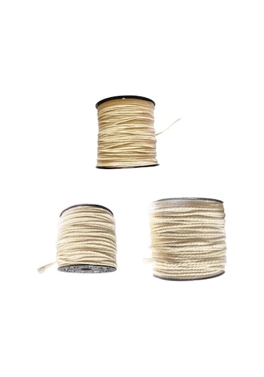 Suntek Twisted %100 Pamuk İp Ağartılmış Doğal Beyaz