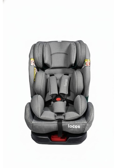 Locos 0-36 Kg 360 Derece Dönebilen İsofixli Çocuk Oto Koltuğu Gri