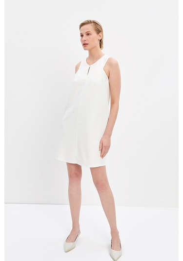 Stella Pulvis Beyaz Halter Yaka Mini Elbise Beyaz
