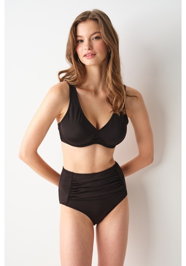 No Gossip Sasha Balenli Toparlayıcı Bikini Tek Üst Siyah 239107