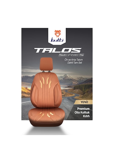 Taba - Taba Buttı Talos Serisi Premium Oto Koltuk Kılıfı Ortopedik Destekli, Ön Arka Tam Set, Aırbag Uyumlu