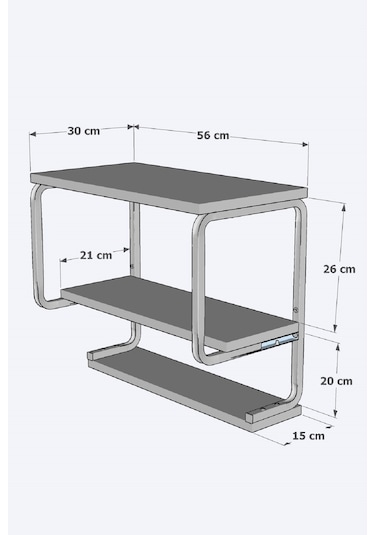 Üç Katlı Klozet Üstü Düzenleyici  Çamaşır Makinesi Duvar Rafı Ban Beyaz