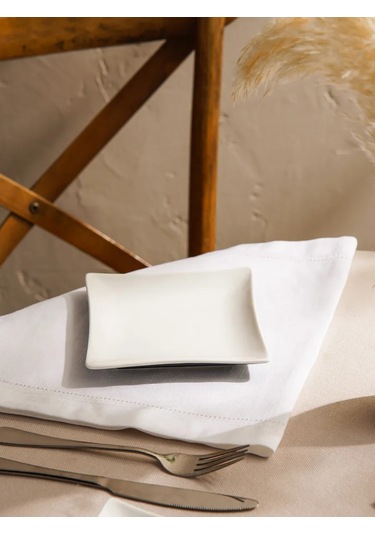 Magistro 2 Kişilik 15x15 Cm Tatlı Tabakları Takımı 242991428 Beyaz