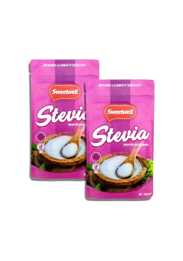 Sweetwell Stevia Prebiyotik Lifli Toz Tatlandırıcı 500 G x 2 Adet