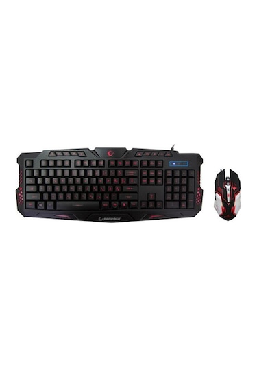Rampage KM-R77 Usb 3 Farklı Ledli Gaming LC Layout Multimedya Klavye Mouse Set