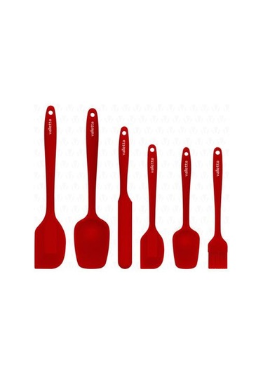 Valletta Drongo 6'lı Spatula Seti - Kırmızı Kırmızı