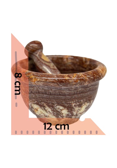 Balıkesir Taşı El Yapımı Doğal Taş Havan Battal Boy - 8x12 Cm.