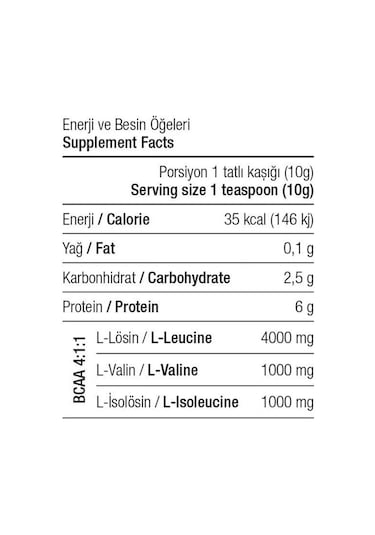 West Nutrition Bcaa 4:1:1 Aminoasit 500 Gr