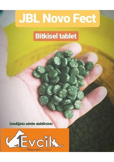 Jbl Novo Fect Bitkisel Tablet Yem Kovadan Bölme 250 Adet