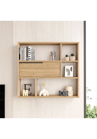 Yurudesign Ocean Duvar Rafı Kitaplık Kapaklı Sepet On5-s