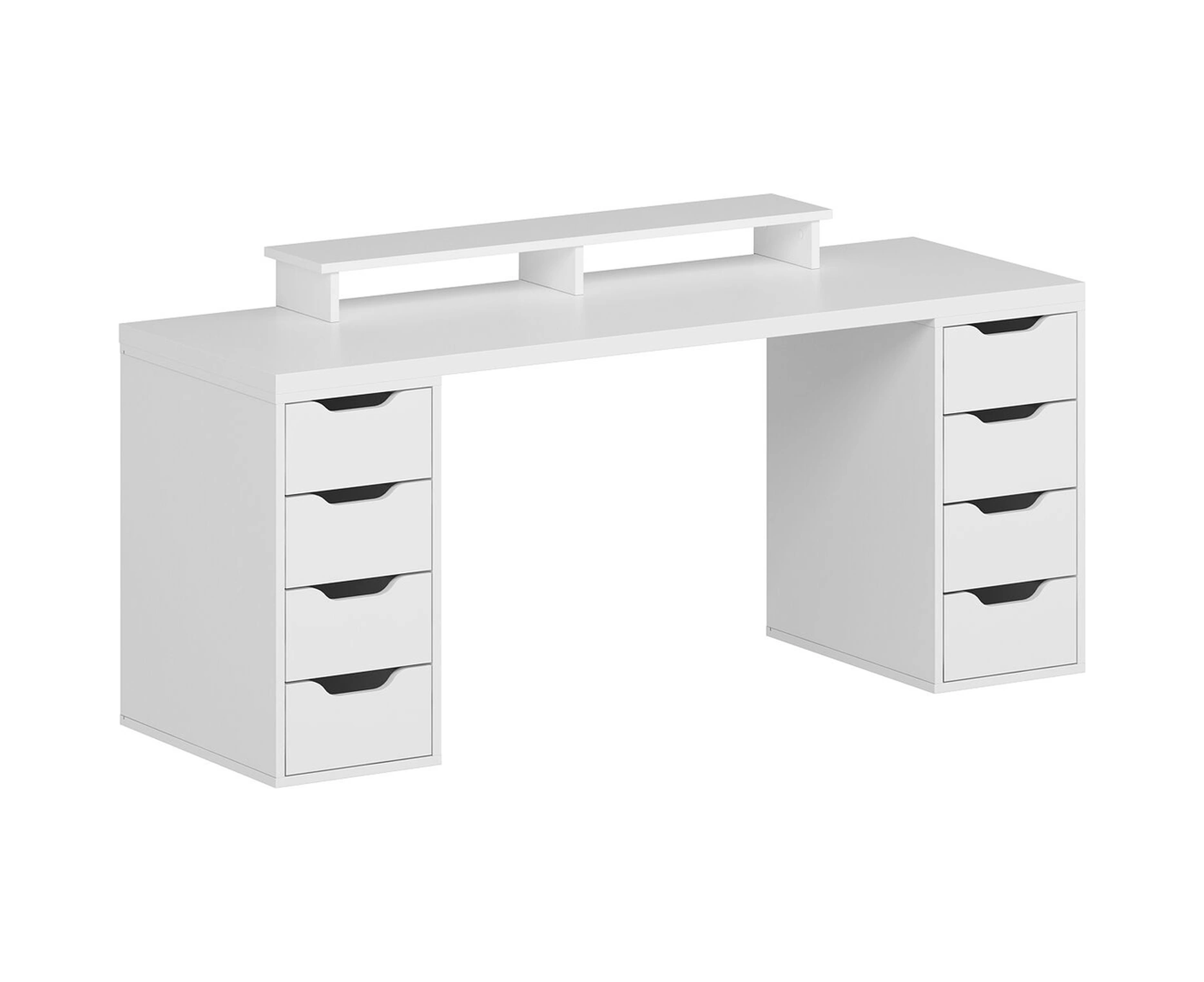 Alen 180 Cm 8 Çekmeceli Geniş Çalışma & Oyuncu Masası - Beyaz Beyaz