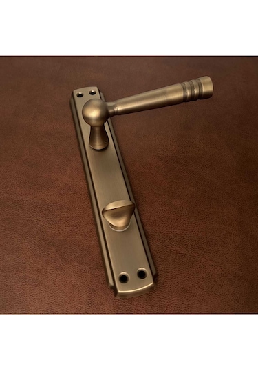 Osmanlı Mat Antik Sarı Bravo Aynalı Wc Banyo Kapı Kolu Sağ Basar 1 Takım