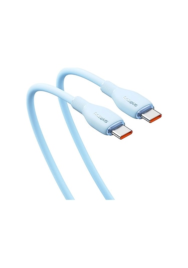 Baseus Pudding Type-C To Type-C 100 W Hızlı Şarj Kablosu 1.2 M. Mavi