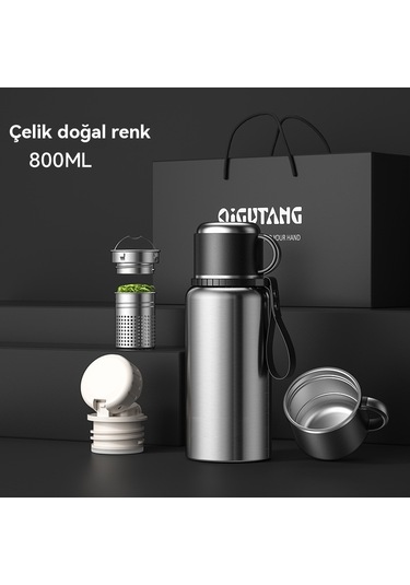 Erkekler İçin 316 Tam Çelik Termos Bardak Sıradan 600ml Çelik