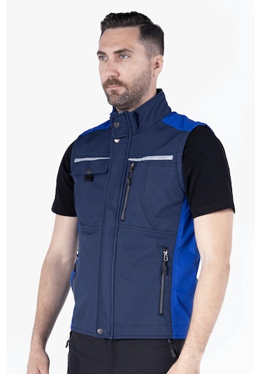 Softshell Yelek Lacivert - Saks Mavi