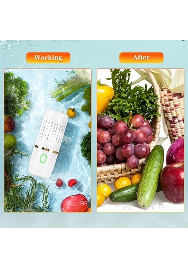 Ulzyvf Taşınabilir Meyve Sebze Temizleyici - Pestisit Giderici, Mutfak Ve Gıda İçin Pratik Çözüm Beyaz Beyaz