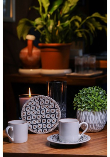 Beste 12 Parça 6 Kişilik Porselen Kahve Fincan Takımı