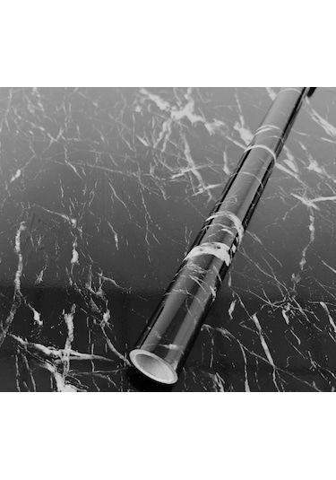 Brano Yapışkanlı Kaplama Folyosu Siyah Mermer 75 Cm x 3 Metre