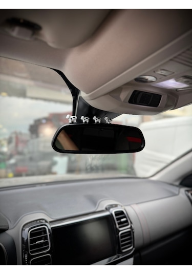 4 Parça Sevimli İnek Ailesi Dikiz Aynası Süsü - İnek Ayna Süsü Araba Süsü Torpido Süsü Oto Aksesuar