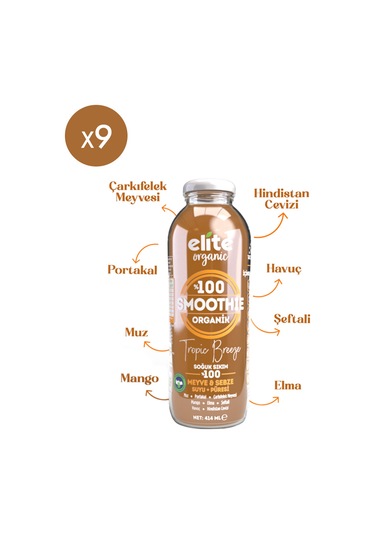 9'lu Organik Smoothie Tropıc Breeze 414 Ml