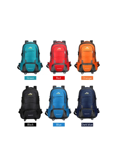 Hombey Açık Hava Çantası 60l Açık Hava Kamp Sırt Çantası Su Geçirmez Trekking Sırt Çantası Büyük Kapasite Koyu Mavi