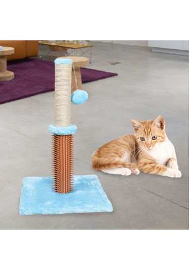 Suntek Kedi Tırmalama Direği Mobilya Yatağı Evcil Hayvan Mavi