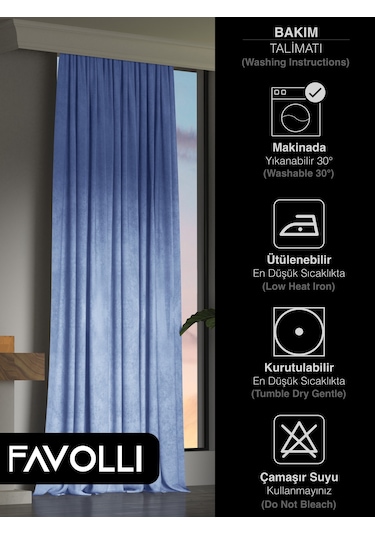 Kadife Dokulu Lavanta Rengi Ada Fon Perde Ekstrafor Büzgülü Dream Series Lavanta