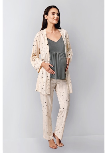 Arnetta Kadın 3'lü Pijama Takımı 5274-48484 Gri