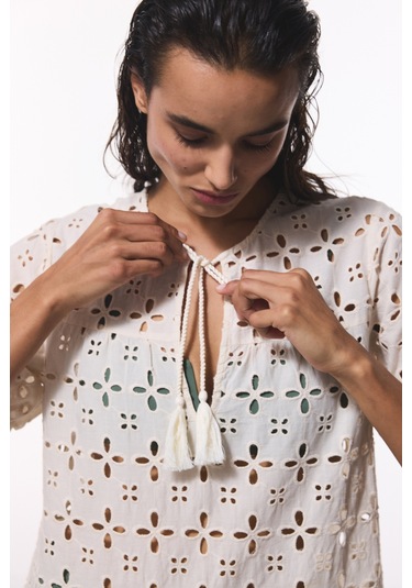 Penti Ekru Mambo Crinkle Kaftan Ec29