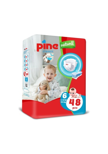 Pine Classic Natural Bebek Bezi 6 Numara XL 48 Adet