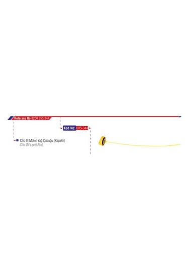 URS-344 MOTOR YAĞ KAPAĞI ÇUBUĞU CLIO III 8200355344