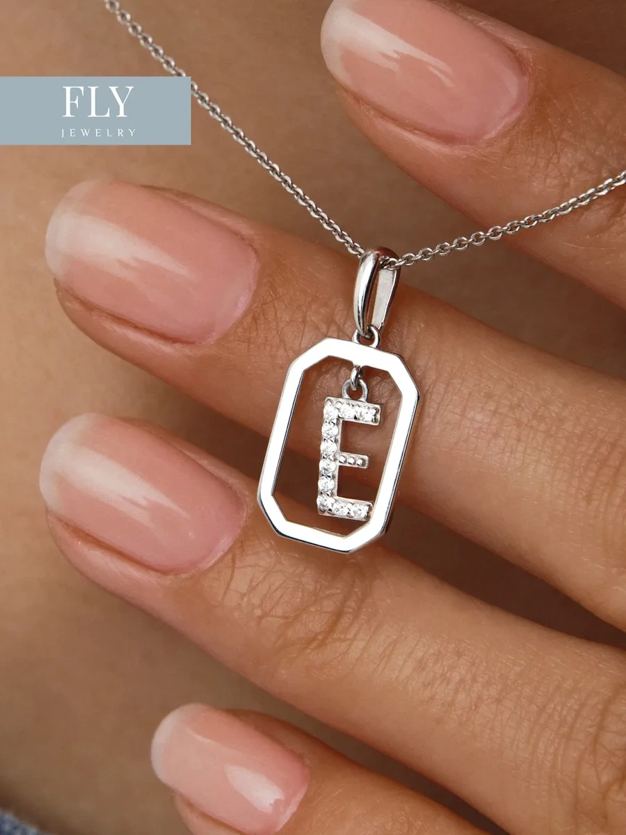 Fly Jewelry E Harfi 925 Ayar Gümüş Kolye 221753999