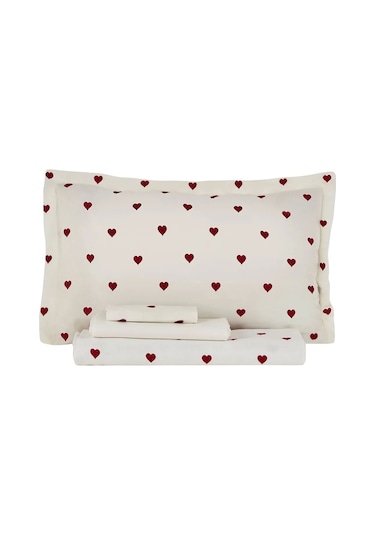 Karaca Home Amour 100 Pamuk Çift Kişilik Pike Takımı Kırmızı Kırmızı