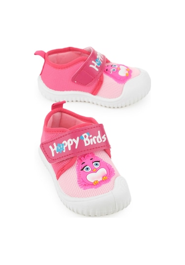 Gezer Yazlık Keten Kız Bebe Happy Birds Cırtlı Ayarlanabilir Ayakkabı Ga2ybm.03356.00.r66.0a Fuşya