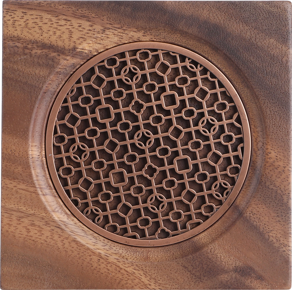 Moveevo Ahşap Ve Metal Kombinasyonlu Yuvarlak Çaydanlık Altlığı - Isı Yalıtımı Sağlar, Masayı Isıdan Korur - Ev Ve Çay Odalarına Uygun Diğer