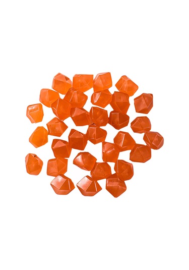 Ruicoo 200 Adet/poşet Açık Turuncu Resin Parçacık, Akvaryum Bahçe Dekorasyonu İçin Gece Aydınlatmalı Işıklı Taş