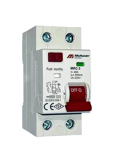 Mutlusan Mrc06-230040 2p 6ka Ac 40a 300ma Kaçak Akım Koruma Rölesi