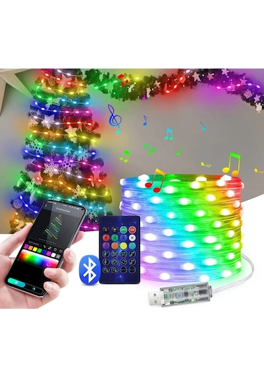 Sima Avize 10 Metre Rgb Ses Kontrollü Kumandalı Telefon Kontrollü Çok Renkli