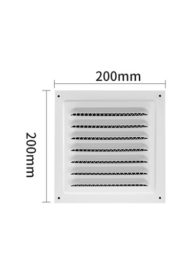 Suntek Metal Havalandırma Kapağı Yoğun Izgara Panjuru Tavan 20cmx20cm-beyaz