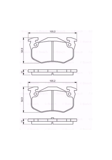 Renault Megane I 1.6 16V 1995-2003 Bosch Arka Fren Balatası