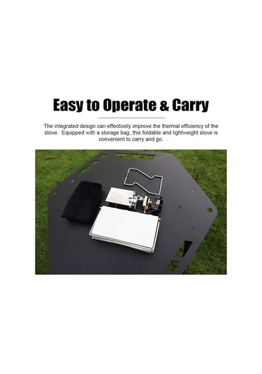 Springsun Kampanya Piknik İçin 2800w Fırça Ateşli Katlanabilir Taşınabilir Gazlı Ocaq - St320 Mini Masaüstü Kamp Ocağı Gümüş