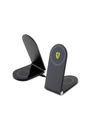 Ferrari Lisanslı Katlanabilir Baskılı Shield Logolu Magnetik Kablosuz Şarj Standı