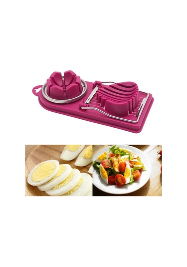 Cbtx Çok Fonksiyonlu Yumurta Kesici Mutfak Aracı Paslanmaz Çelik Fantezi Yumurta Kesici Kırmızı Şarap