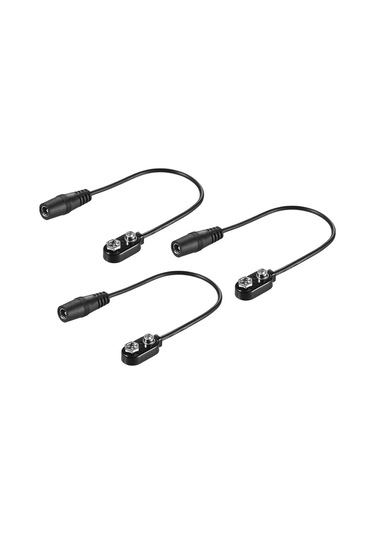 Yaozixa Gitar Pedalı Pil Dönüştürücü Kablosu 9v - 2.1x5.5mm Feme Bağlantı - 20cm Uzunluk - 3 Adet Paket
