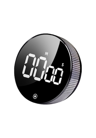 Konesam Yenilikçi Dönen Lastik Şekilli Manyetik Zamanlayıcı - Ev, Bahçe, Pastacılık, Çalışma İçin Renkli Ekranlı Usb Şarjlı Zaman Takip Aleti