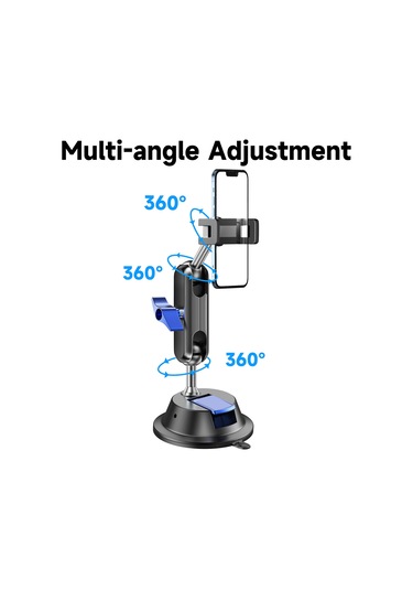 Geeroyoo Araç İçi Süksiyon Tutucu Telefon Tutucu - 360 Döner İki Toplu Tasarım, 6-9.3cm Telefon Klemisi, İphone Ve Android Uyumlu