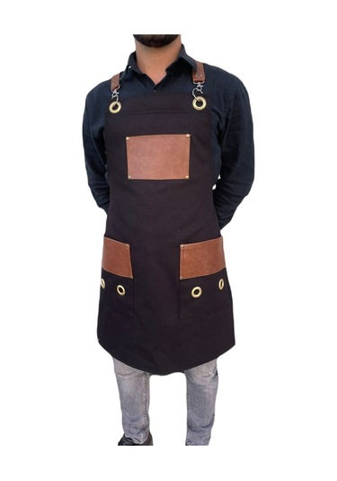 Cafe Önlüğü Barista & Servis Önlükleri Siyah Siyah